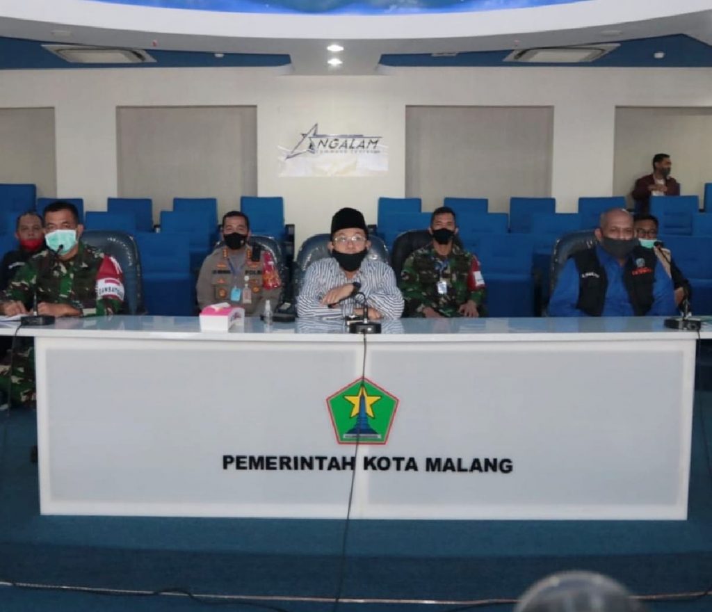 Forpimda Malang Raya vidcon dari NCC Balaikota Malang. (ist)