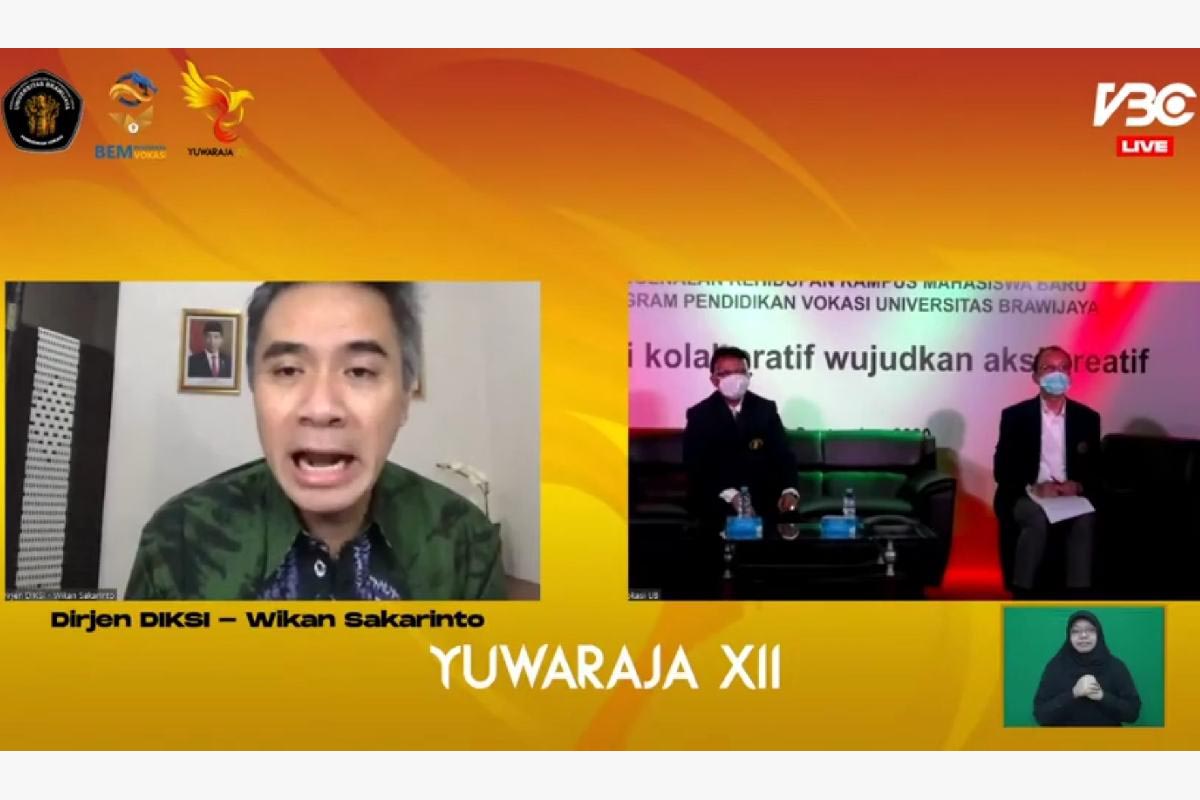 Dirjen Diksi Wikan Sakarinto memotivasi Maba Vokasi UB