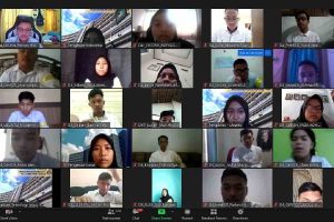 Kegiatan maba dalam PKKMB daring Polinema