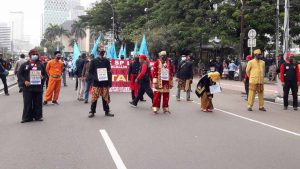 Demo 28 Oktober - Buruh dan Mahasiswa Demo Tolak Omnibus Law di Hari Sumpah Pemuda