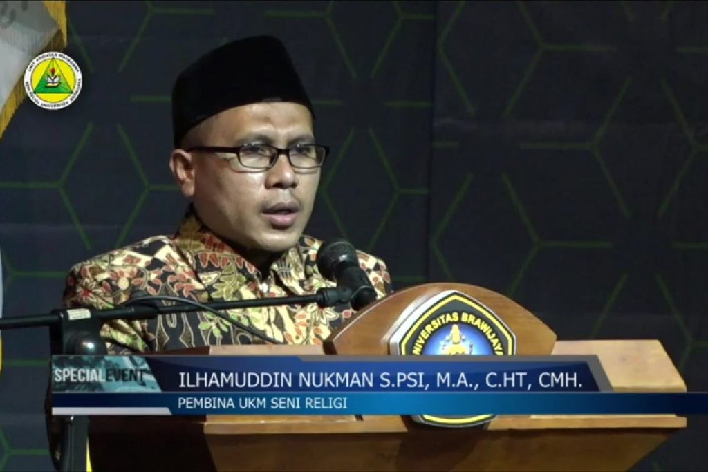 Pembina UKM Seni Religi, Ilhamuddin Nukman SPsi, MA, CHT, CMH