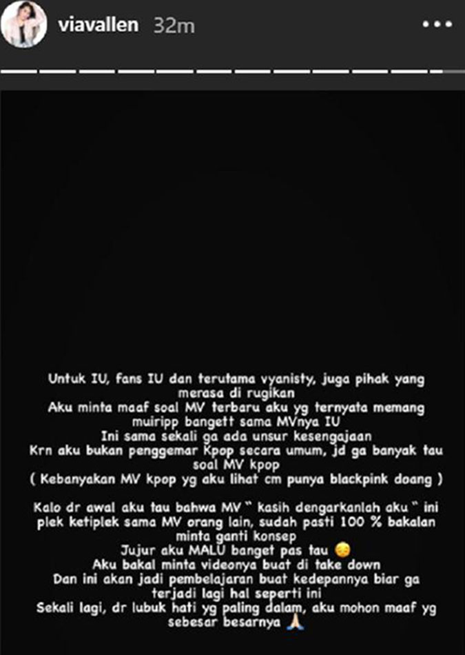 Penjelasan Via Vallen mengenai kemiripan video klipnya