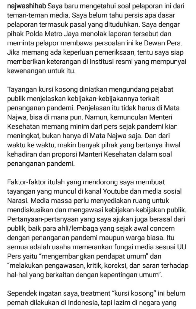 Respon Najwa