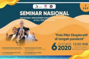 SNAMK V mengusung tema "Pola Pikir Eksploratif Di Tengah Pandemi"