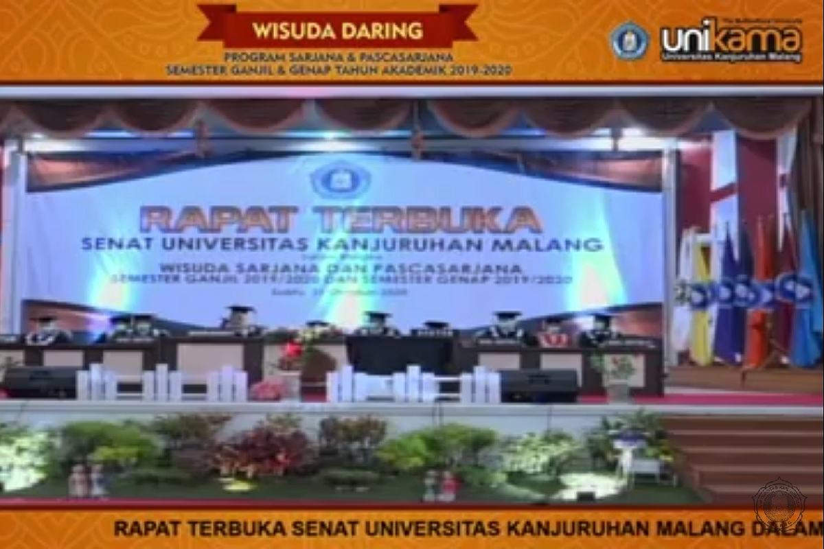 Prosesi wisuda daring Unikama - Unikama Kukuhkan 1.397 Wisudawan melalui Wisuda Daring