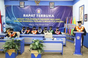 Direktur Politeknik Negeri Malang, Drs Awan Setiawan, MMT, MM, menyampaikan sambutannya - Polinema Perkuat Kolaborasi Pendidikan Vokasi - Dunia Industri