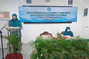 Ketua TP-PKK Kota Probolinggo, Aminah Hadi - TP-PKK Kota Probolinggo Gelar Lomba TBM