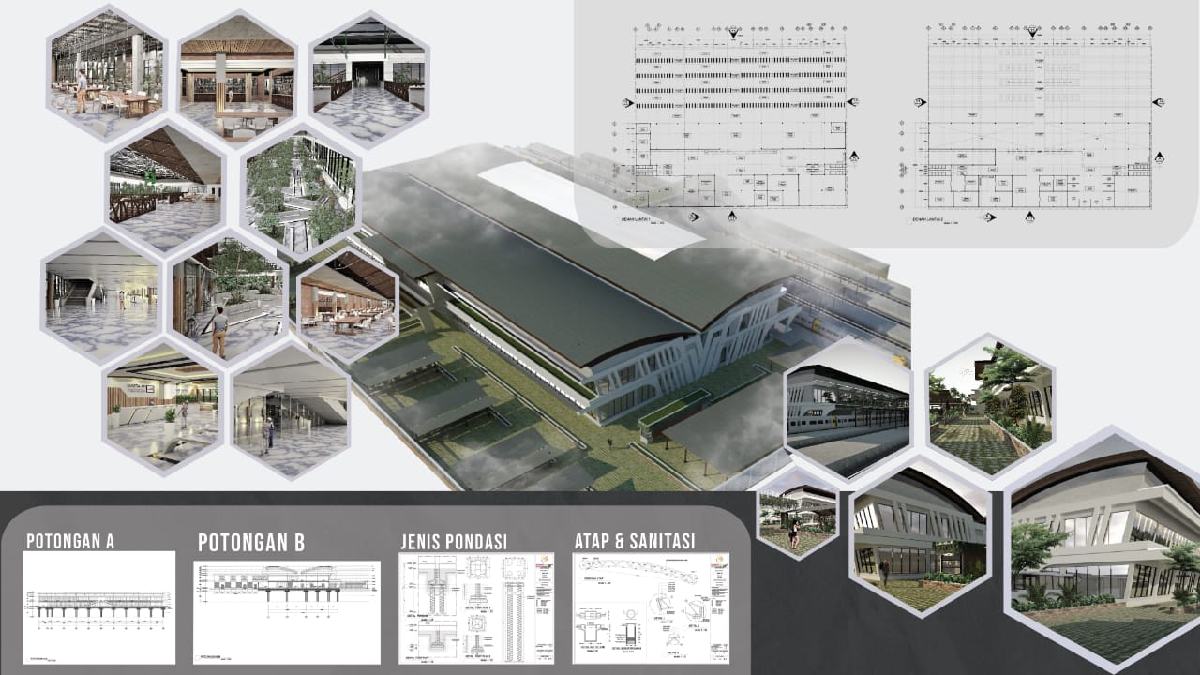 Konsep tim Creature: Stasiun Kereta Api Modern dengan Prinsip Green Architecture - ITN Sabet Juara 3 & 4 Konsep Stasiun KA Ramah Lingkungan Nasional