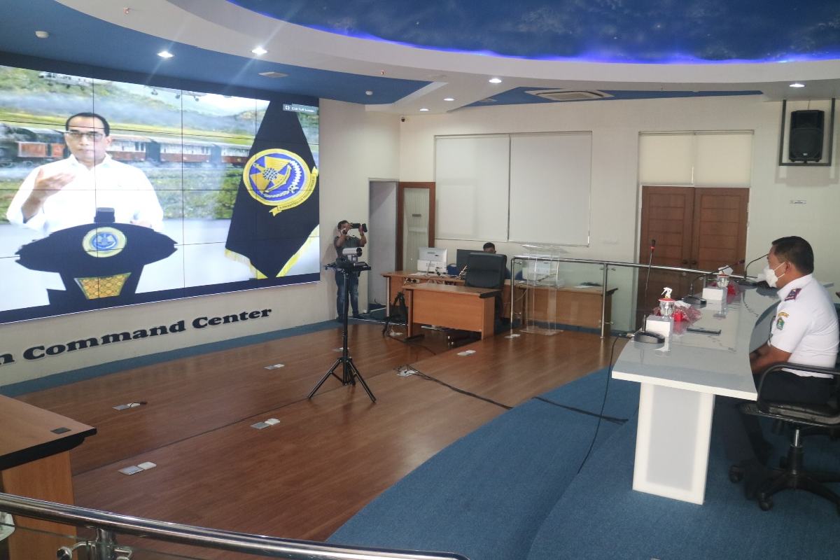 Penghargaan disampaikan secara virtual - Terminal Madyopuro Sabet Juara 2 Terminal Sehat Tipe C