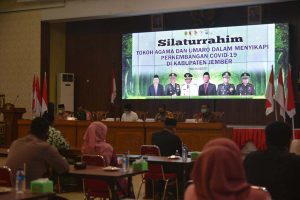 Suasana rapat terbatas bersama sejumlah tokoh agama Kabupaten Jember di Pendapa Wahyawibawagraha, Jumat 20 November 2020 - Sanksi Administratif Bagi Pelanggar Protokol Covid-19
