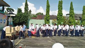 RINDU : Suasana sekolah semasa belum pandemi Covid -19. (dok) - Riska Sudah Tak Sabar Ingin Sekolah Biasa