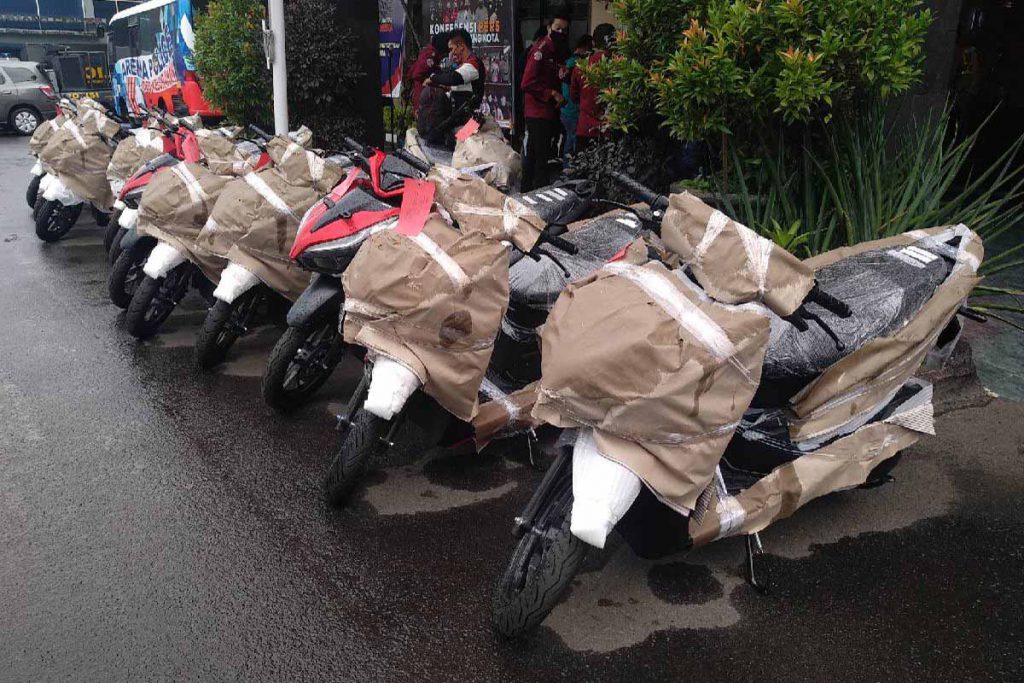 Barang bukti motor Honda yang diamankan. (rhd)