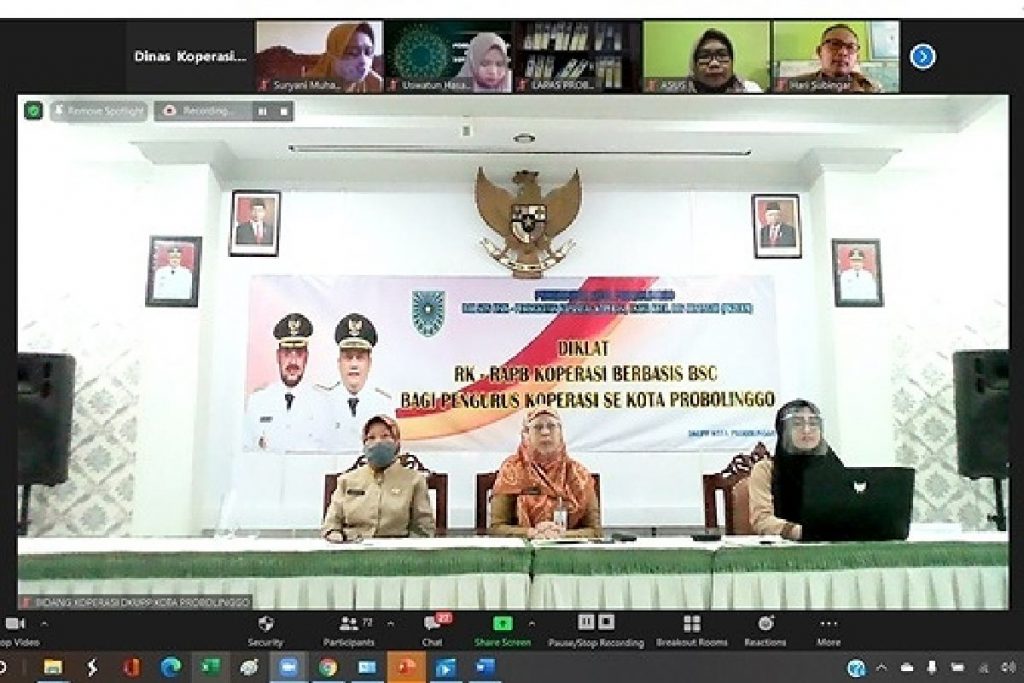 Bimtek anggota dan pengurus koperasi secara daring. (ist) - DKUPP Gelar Bimtek Tingkatkan SDM Anggota Koperasi