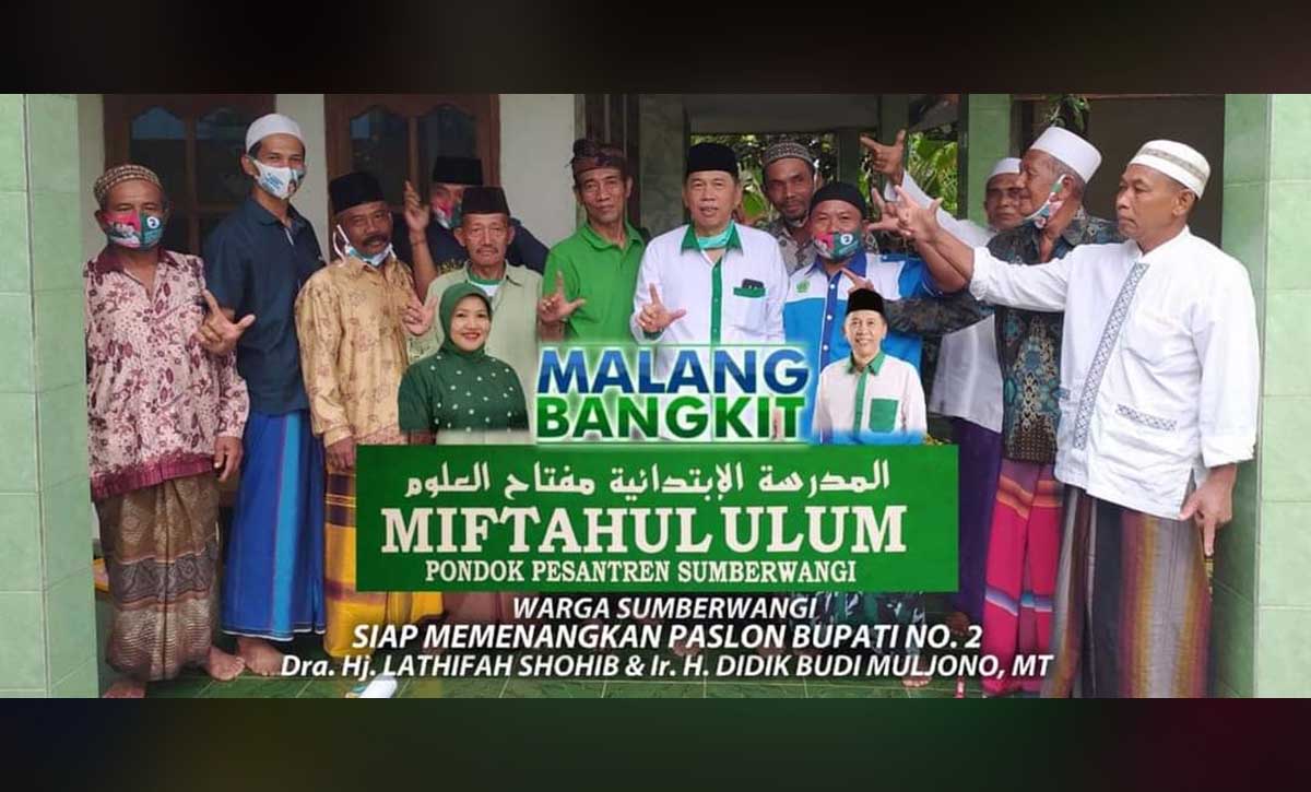 Calon Bupati Malang Lathifah Shohib, pakai foto yang sama dengan surat suara - Pengasuh Ponpes Sumberwangi Assalafi Gedangan Dukung Ladub