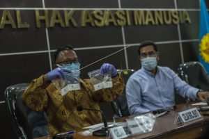 Konferensi pers Komnas HAM. (ist) - Komnas HAM Ungkap Tidak Ada Rumah Penyiksaan FPI