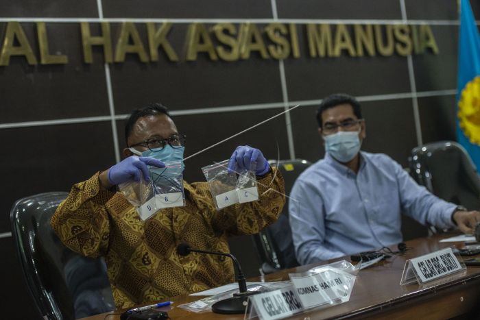 Konferensi pers Komnas HAM. (ist) - Komnas HAM Ungkap Tidak Ada Rumah Penyiksaan FPI