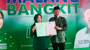 OPTIMIS : Pasangan Calon Bupati dan Wakil Bupati Malang, Lathifah Shohib dan Didik Budi Muljono. (dok) - Tegas Memberantas Korupsi dengan Empat Elemen