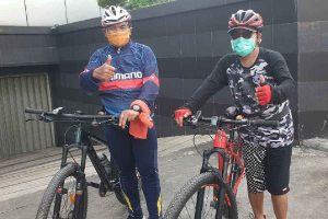 Gowes sidak keliling proyek fisik Pemkot Malang. (ist) - Gowes ala Wali Kota dan Sekda Awali Giat Kedinasan