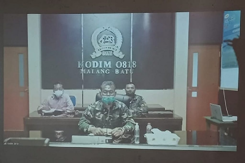 Kasdim 0818/Kabupaten Malang-Kota Batu dan jajarannya. (rhd) - Kodim 0833 dan Kodim 0818 Ajak Wartawan Perangi Hoaks