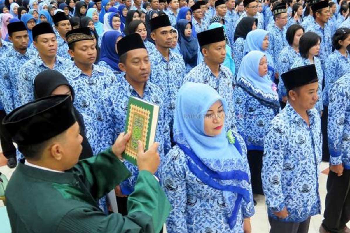 Ilustrasi pengambilan sumpah calon ASN - Pemkab Pasuruan Butuh 2950 ASN Baru