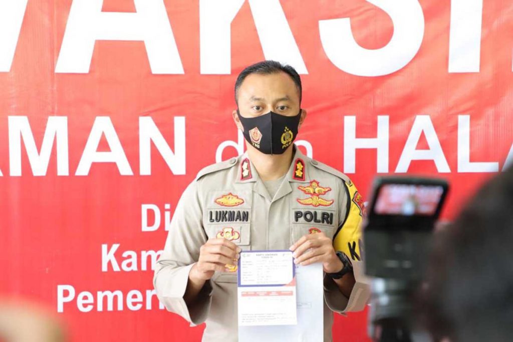 Kegiatan suntikan vaksin Sinovac itu dilaksanakan di RS SLG, Kamis (28/1/2021) - Kapolres Bersama Forkopimda Disuntik Vaksin Sinovac