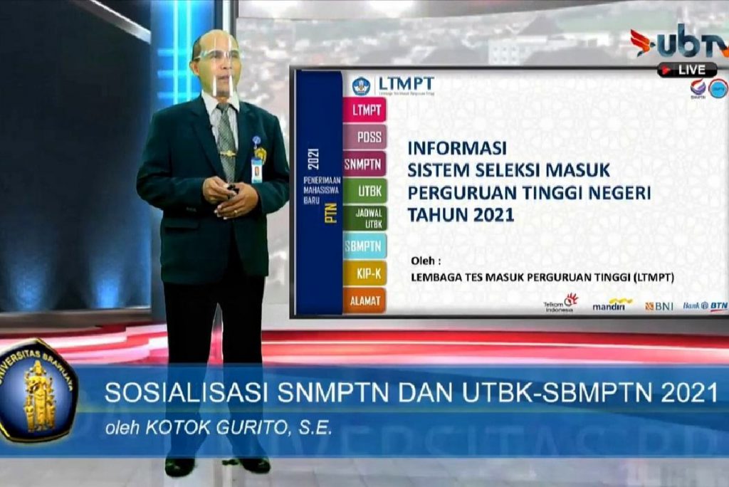 Kotok Gurito SE jelaskan seleksi masuk camaba. (ist) - Universitas Brawijaya Sosialisasikan Jalur Masuk Mahasiswa Baru 2021