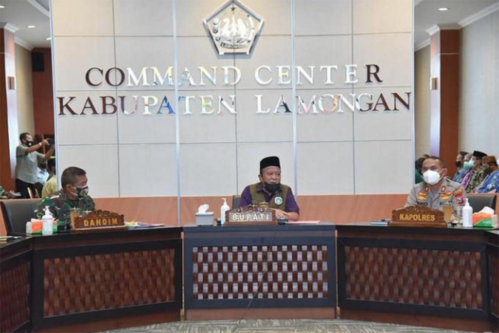 Bupati Fadeli Instruksikan PPKM di Lamongan, Optimalkan Posko Satgas Kabupaten Hingga Tingkat RT