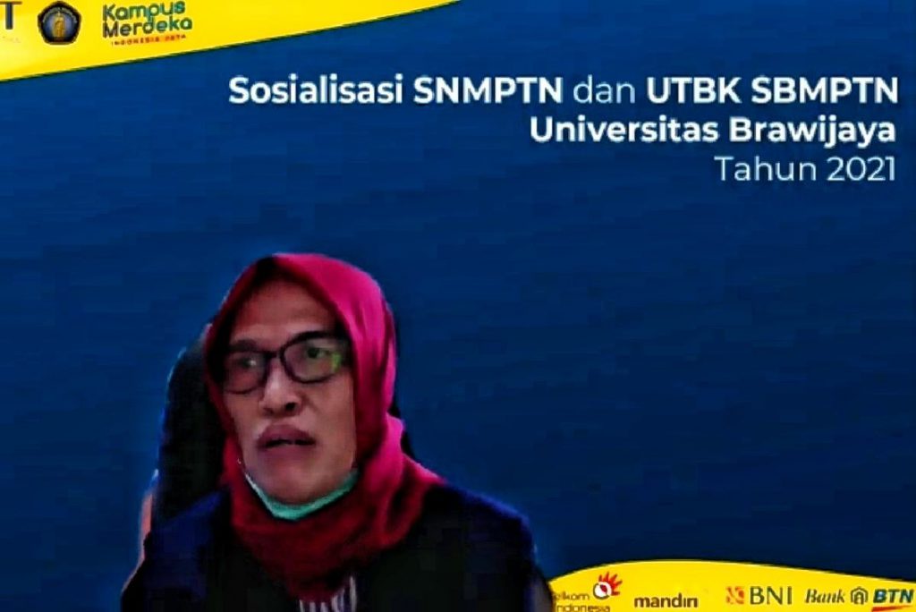Wakil Rektor I membuka sosialisasi pembukaan. (ist) - Universitas Brawijaya Sosialisasikan Jalur Masuk Mahasiswa Baru 2021