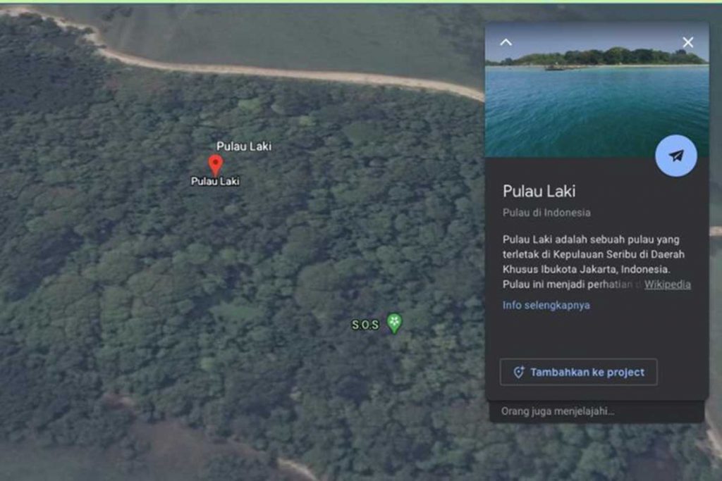 Sinyal SOS di Pulau Laki. (ist) - Viral Sinyal SOS dan Tolong di Pulau Laki, Begini Penjelasannya