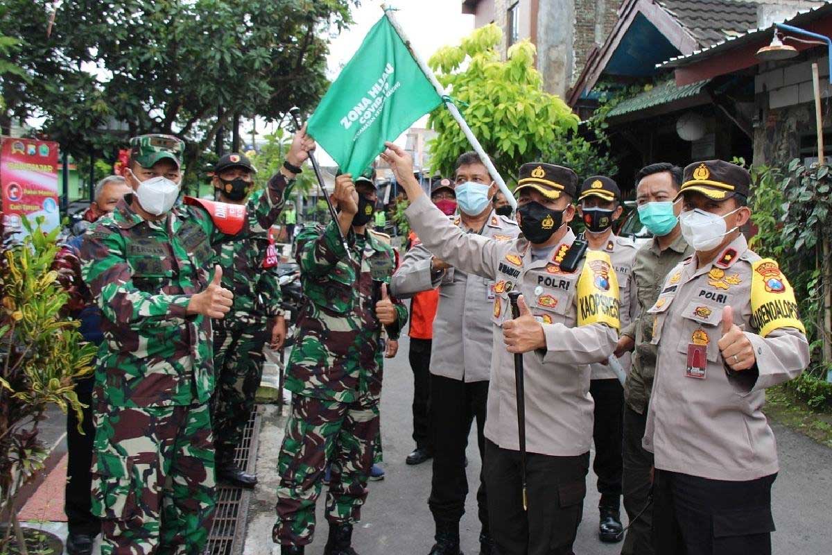 Kampung Tangguh Semeru RW.09 Sawojajar masuk zona hijau. (ist) - Kapolresta - Dandim 0833 Apresiasi Kampung Tangguh Semeru RW.09 Sawojajar