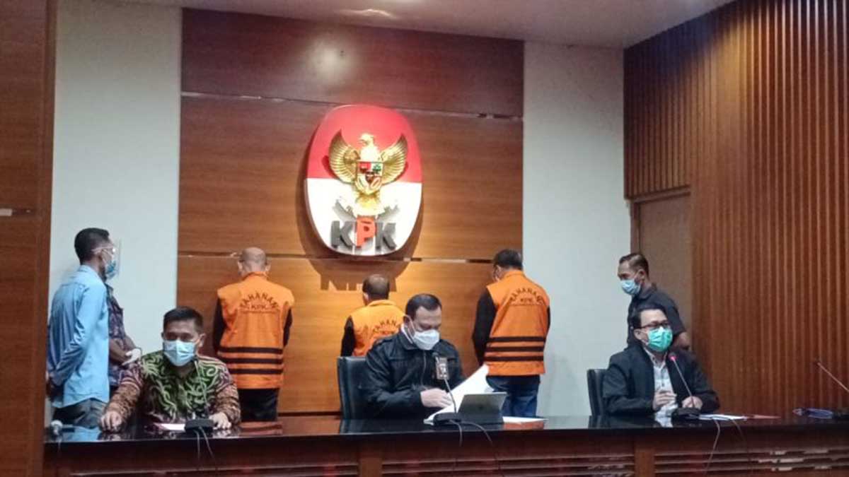Konferensi pers KPK kasus Nurdin Abdullah. (ist) - Nurdin Abdullah Resmi Jadi Tersangka