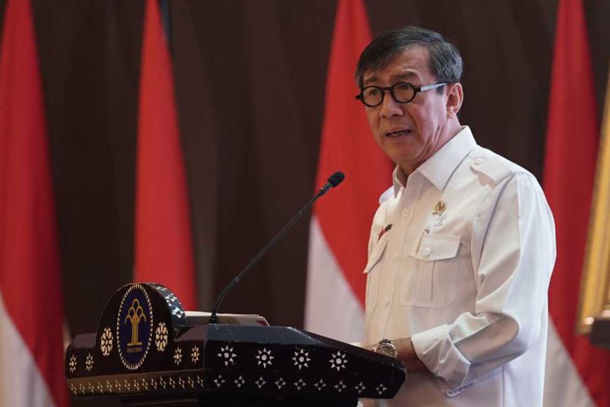 Menkumham Yasonna Laoly. (ist) - Peraturan Pelaksana UU Ciptaker Resmi Diundangkan
