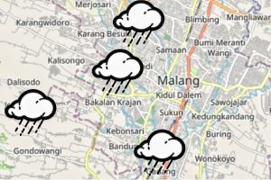 Berpotensi hujan sedang menurut BMKG Juanda. (ist) - Selain Angin Kencang, Hujan Lebat Bakal Terjadi di Kota Malang