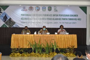 Rapat konsolidasi Forum KEE Taman Pantai Kili-Kili, di Hall Prigi, Hotel Bukit Jaas Permai, Senin (15/2/2021) - Pantai Taman Kili-Kili Akan Menjadi KEE