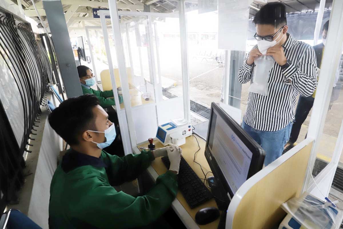 Bilik pemeriksaan GeNose yang berada di salah satu stasiun. (ist) - Per 20 Maret 2021, Tarif GeNose Penumpang KA Rp30 Ribu