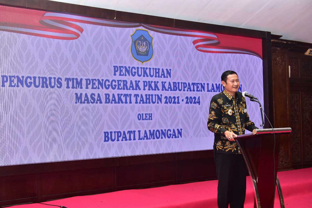 Wujudkan Kemajuan Lamongan Berkeadilan, Bupati YES KuKukuhkan Kepengurusan TP PKK