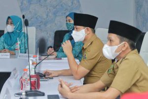 Bupati Trenggalek Bersama Wakilnya Moch Syah Natanegara di Gedung Samrt Center (Foto/Fals Yudistira/Memo X) - Bupati Sinkronkan Program Kerja Prioritas dengan OPD