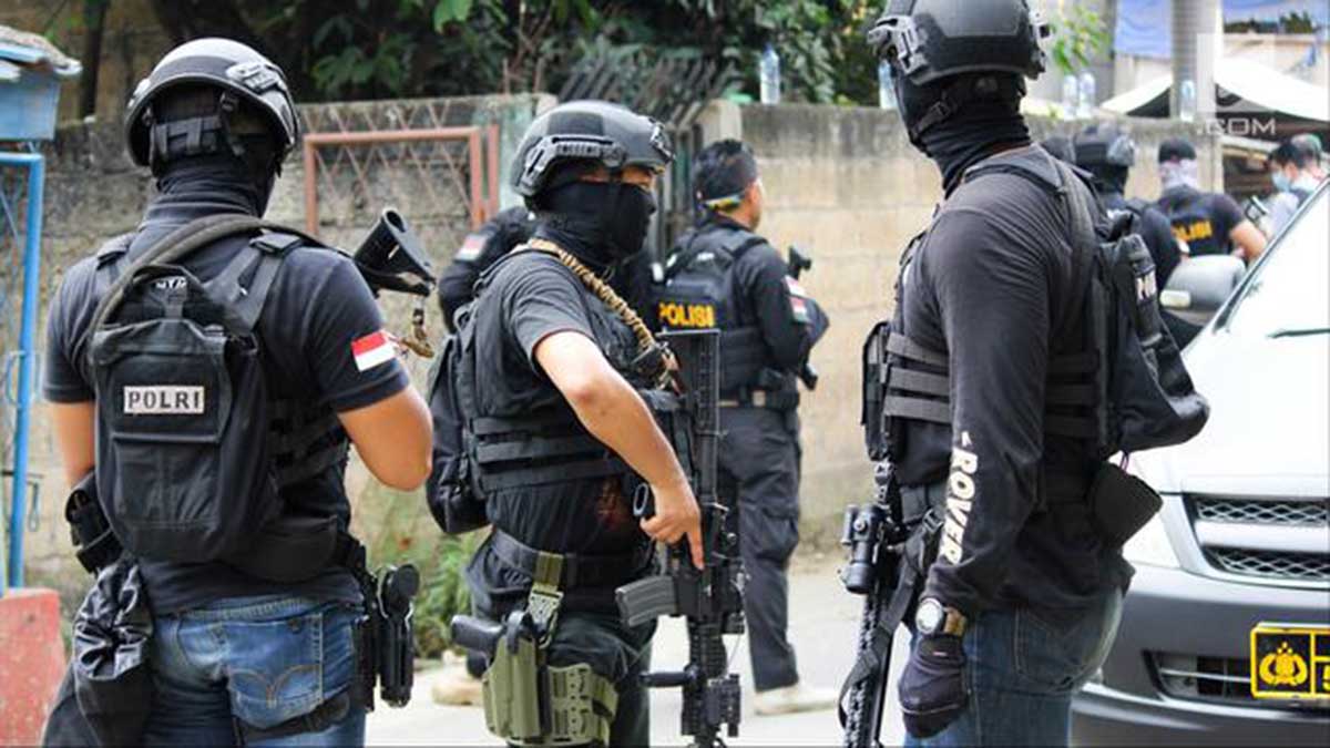 Densus 88. (ist) - Densus 88 Tangkap Terduga Teroris di Tangerang
