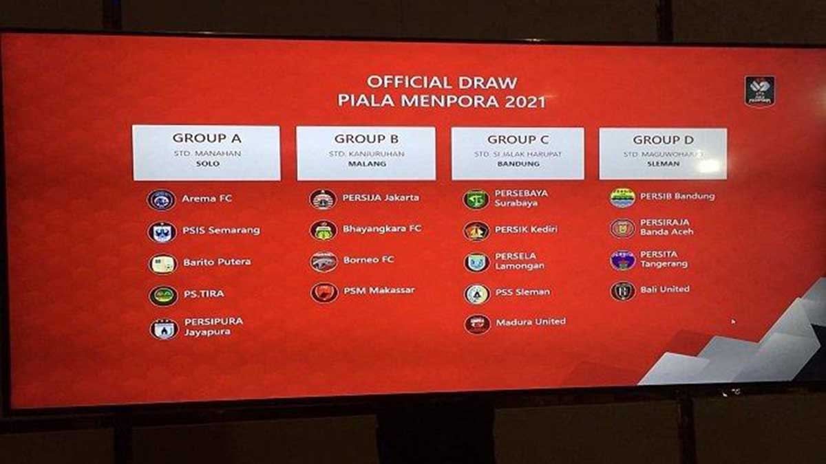 Drawing Piala Menpora. (ist) - Simak Hasil Drawing Piala Menpora 2021
