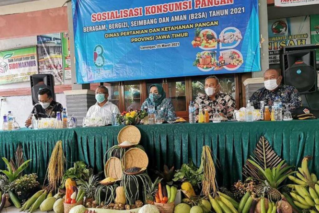 Dinas Ketahanan Pangangan Gandeng TP PKK Lamongan Sosialisasi Konsumsi Pangan Berbasis B2SA