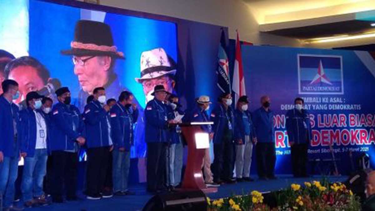 KLB Demokrat Sumut. (ist) - Moeldoko Terpilih Jadi Ketum Demokrat Versi KLB Sumut