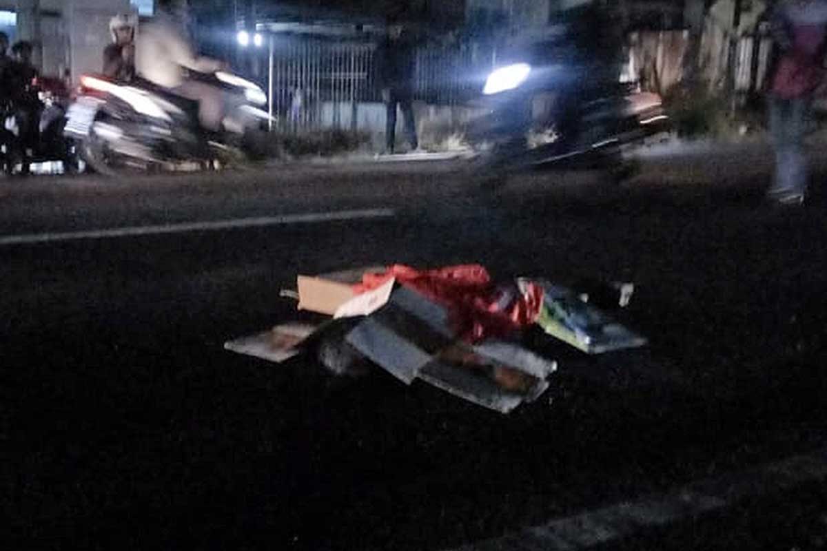 Korban tabrak lari di Desa Ngijo, Kecamatan Karangploso. (ws2) - Pulang Tahlil Jalan Kaki, Warga Ngijo Tersambar Mobil Boks