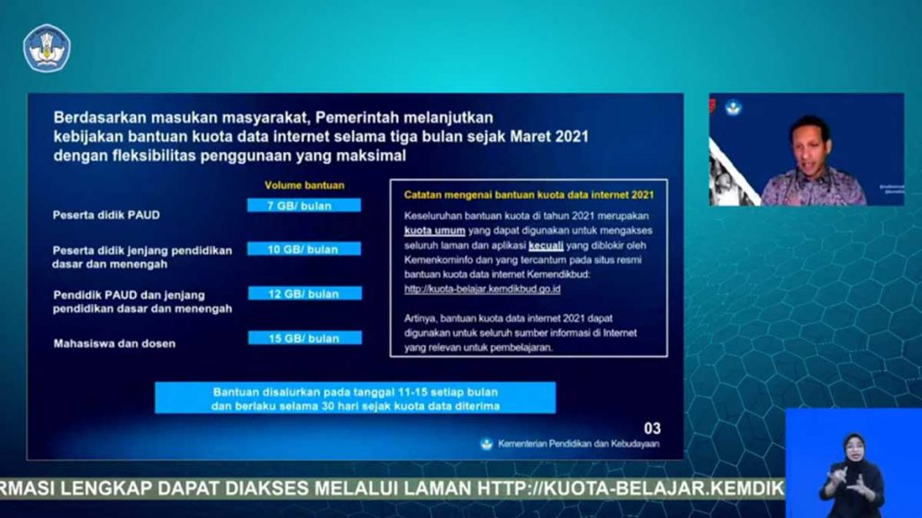 Kuota Belajar 2021 - Kemendikbud Perpanjang Kuota Gratis, Simak Bedanya