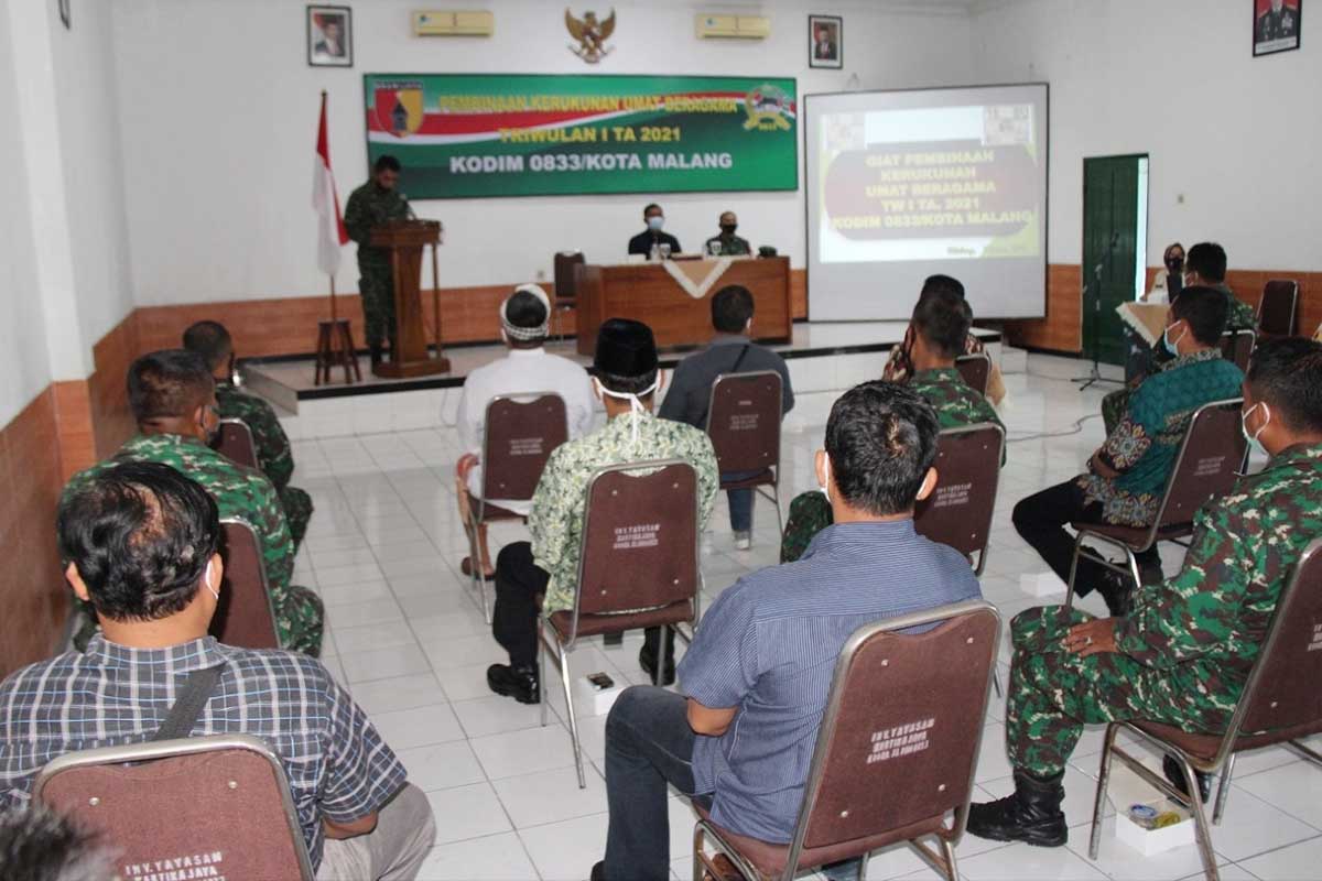 Pembinaan Kerukunan Umat Beragama. (ist) - Kodim 0833 Kota Malang Tekankan Kerukunan Umat Beragama