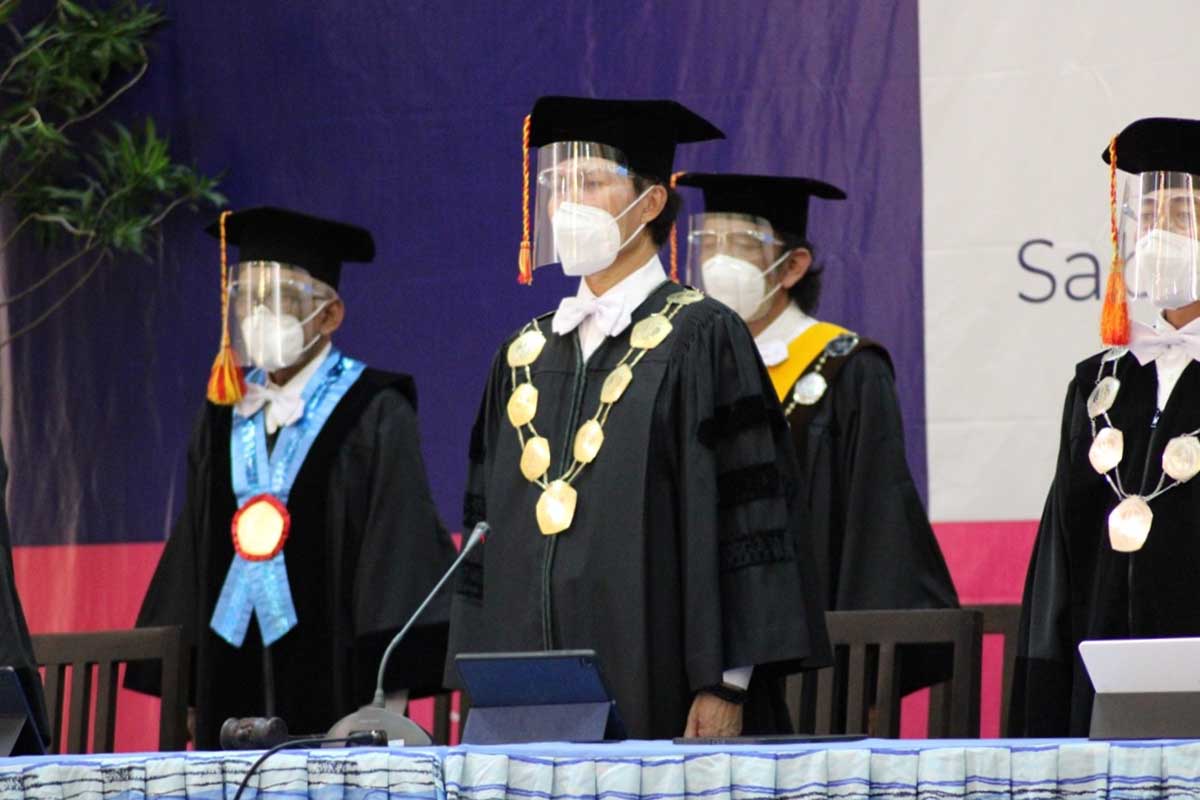 Prosesi wisuda ITN Malang ke-64 dan 65. (ist) - SE Walikota Perbolehkan Luring, ITN Tetap Wisuda Daring