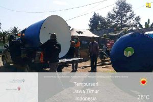 Bantuan sarana prasarana air bersih mulai disalurkan. (ist) - Kementerian PUPR Salurkan Sarpras Warga Terdampak Gempa Jatim