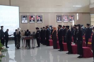 Pelantikan ASN Kota Batu di Graha Pancasila. (ws2) - 250 ASN Dilantik, 5 OPD Kosong Bakal di Open Bidding