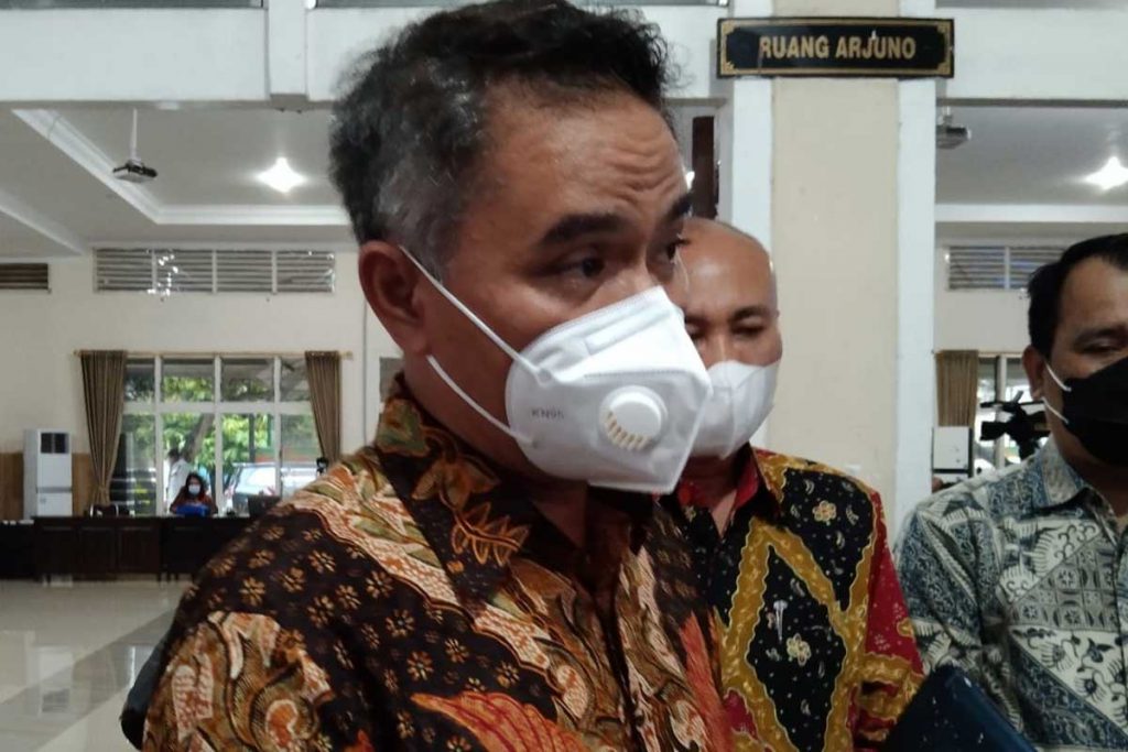Dirjen Pendidikan Vokasi, Dr Ir H Wahid Wahyudi MT menjelaskan progam pembangunan SMK. (ws1) - Bakal Dibangun SMK di Singosari, Wagub: Malang Gudangnya Animasi