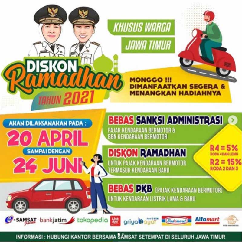 Undian umroh wajib pajak - Pemprov Jatim Berikan Diskon Ramadan Pajak Kendaraan Bermotor dan Undian Umroh
