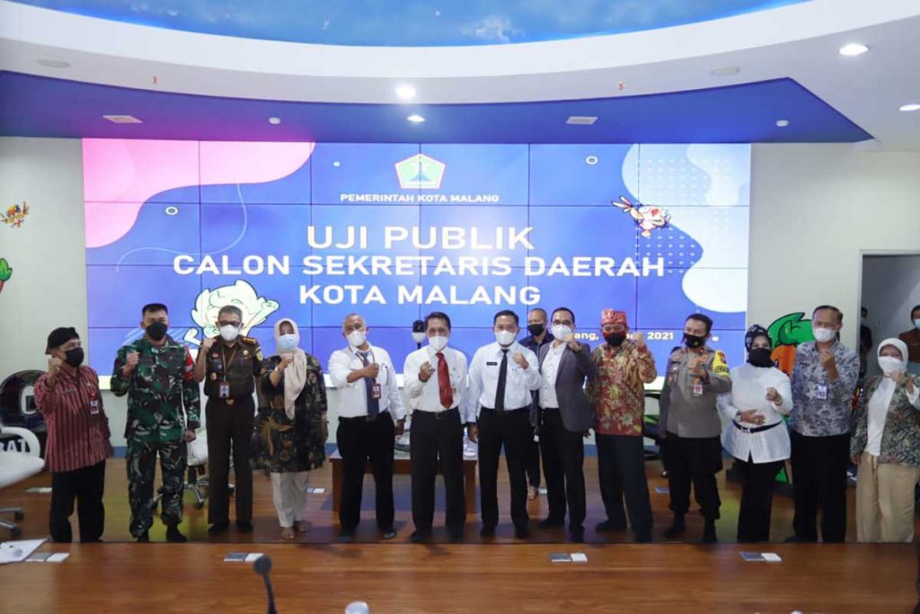 Jajaran Forkopimda Kota Malang bersama calon Sekda. (ist) - Uji Publik Calon Sekda, Sutiaji Nilai Pengalaman Berjenjang Sangat Penting